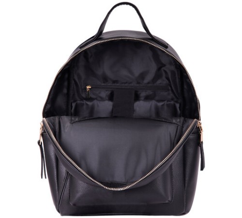 Рюкзак из экокожи BRAUBERG PODIUM женский, с отделением для планшета, черный, 34x25x13 см, 270817
