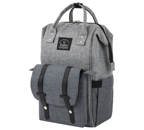 Рюкзак для мамы BRAUBERG MOMMY, крепления для коляски, термокарманы, серый, 41x24x17 см, 270818