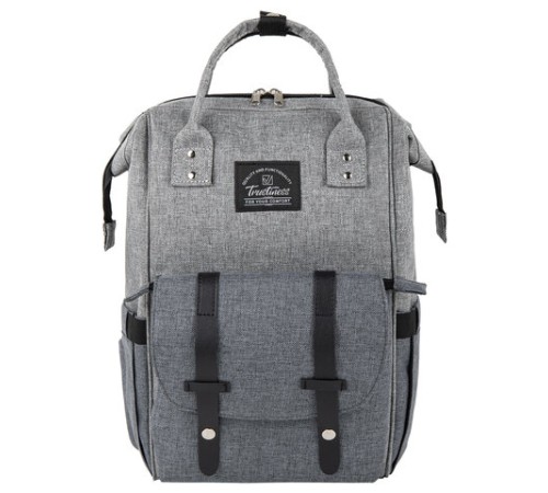 Рюкзак для мамы BRAUBERG MOMMY, крепления для коляски, термокарманы, серый, 41x24x17 см, 270818