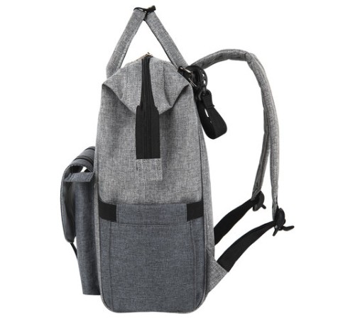 Рюкзак для мамы BRAUBERG MOMMY, крепления для коляски, термокарманы, серый, 41x24x17 см, 270818