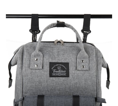 Рюкзак для мамы BRAUBERG MOMMY, крепления для коляски, термокарманы, серый, 41x24x17 см, 270818