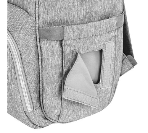 Рюкзак для мамы BRAUBERG MOMMY с ковриком, крепления на коляску, термокарманы, серый, 40x26x17 см, 270819