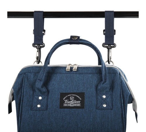 Рюкзак для мамы BRAUBERG MOMMY с ковриком, крепления на коляску, термокарманы, синий, 40x26x17 см, 270820