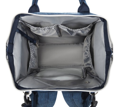 Рюкзак для мамы BRAUBERG MOMMY с ковриком, крепления на коляску, термокарманы, синий, 40x26x17 см, 270820