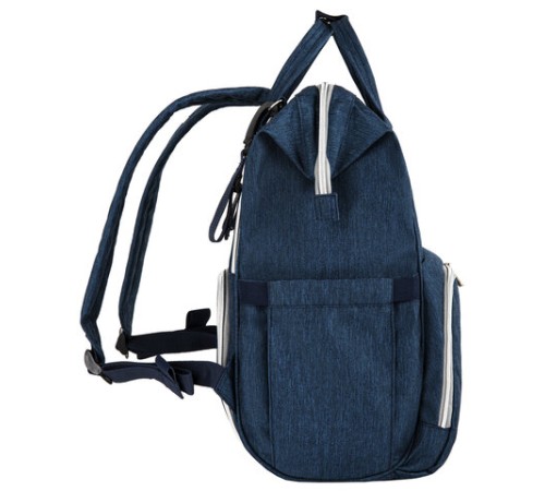 Рюкзак для мамы BRAUBERG MOMMY с ковриком, крепления на коляску, термокарманы, синий, 40x26x17 см, 270820