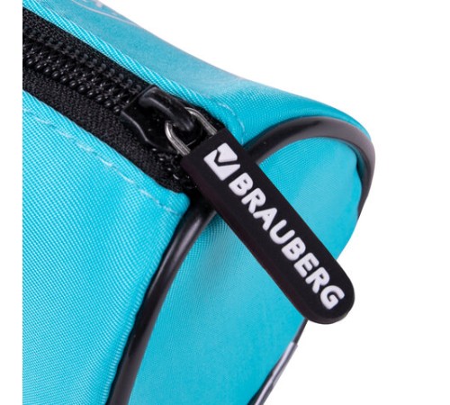 Пенал BRAUBERG, 3 отделения, нейлон, 21х7х7 см, 