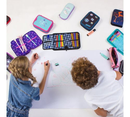 Пенал мягкий BRAUBERG, 3 отделения, нейлон, 21х7х7 см, 