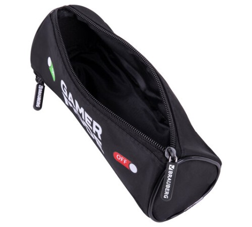 Пенал мягкий BRAUBERG, 3 отделения, нейлон, 21х7х7 см, 