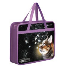 Папка на молнии с ручками BRAUBERG А4, 1 отделение, пластик, 80 мм, 