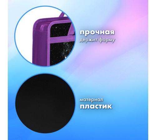 Папка на молнии с ручками BRAUBERG А4, 1 отделение, пластик, 80 мм, 
