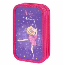 Пенал ЮНЛАНДИЯ, 2 отделения, ламинированный картон, 19х11 см, 