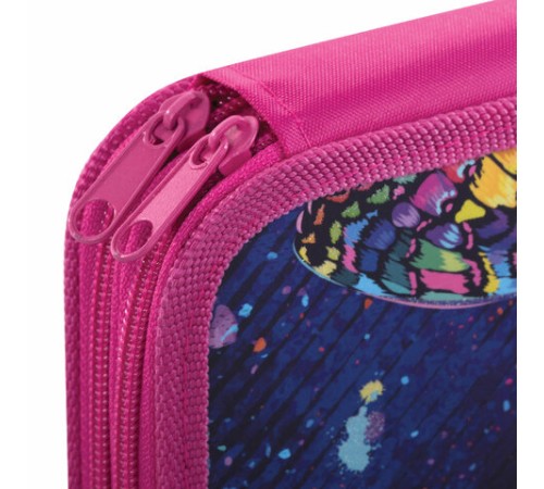 Пенал ЮНЛАНДИЯ, 2 отделения, ламинированный картон, 19х11 см, 