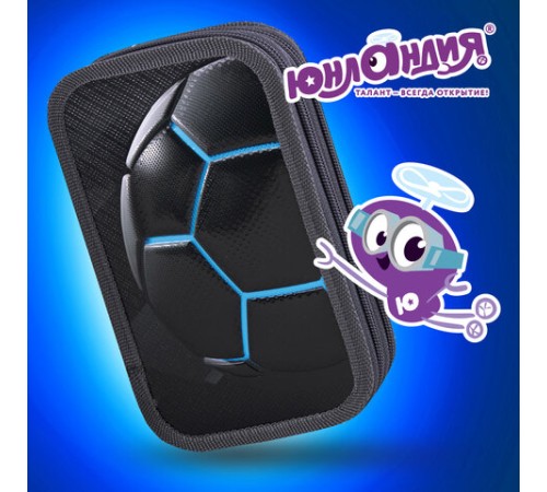 Пенал ЮНЛАНДИЯ, 2 отделения, ламинированный картон, конгрев, 19х11 см, 