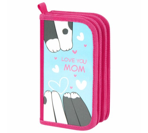 Пенал ПИФАГОР, 3 отделения, ламинированный картон, 19х11 см, 