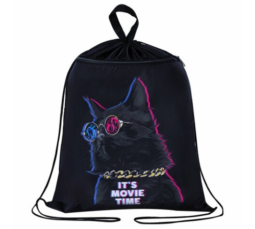 Мешок для обуви BRAUBERG, с петлёй, карман на молнии, 47х37 см, 