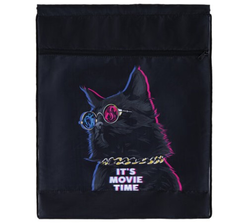 Мешок для обуви BRAUBERG, с петлёй, карман на молнии, 47х37 см, 