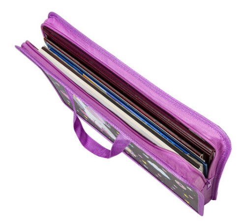 Папка на молнии с ручками ЮНЛАНДИЯ А4, 1 отделение, пластик, ширина 45 мм, 