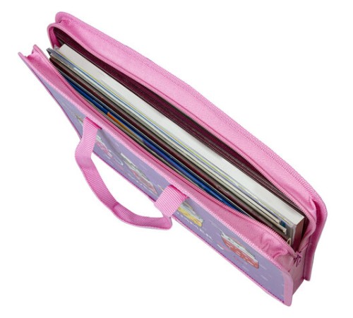 Папка на молнии с ручками ЮНЛАНДИЯ А4, 1 отделение, пластик, ширина 45 мм, 