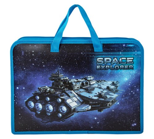 Папка на молнии с ручками ЮНЛАНДИЯ А4, 1 отделение, пластик, ширина 45 мм, 