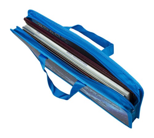 Папка на молнии с ручками ЮНЛАНДИЯ А4, 1 отделение, пластик, ширина 45 мм, 