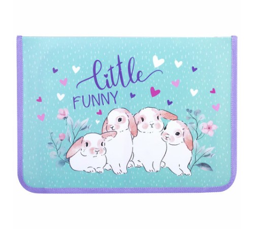 Папка для труда на молнии ЮНЛАНДИЯ А4, 1 отделение, откидная планка, органайзер, 