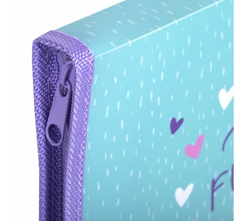 Папка для труда на молнии ЮНЛАНДИЯ А4, 1 отделение, откидная планка, органайзер, 