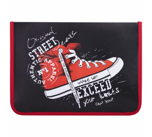 Папка для труда на молнии ЮНЛАНДИЯ А4, 1 отделение, откидная планка, органайзер, 