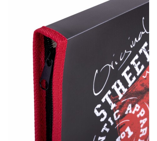 Папка для труда на молнии ЮНЛАНДИЯ А4, 1 отделение, откидная планка, органайзер, 