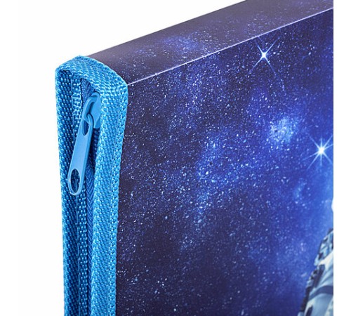 Папка для труда на молнии ЮНЛАНДИЯ А4, 1 отделение, откидная планка, органайзер, 