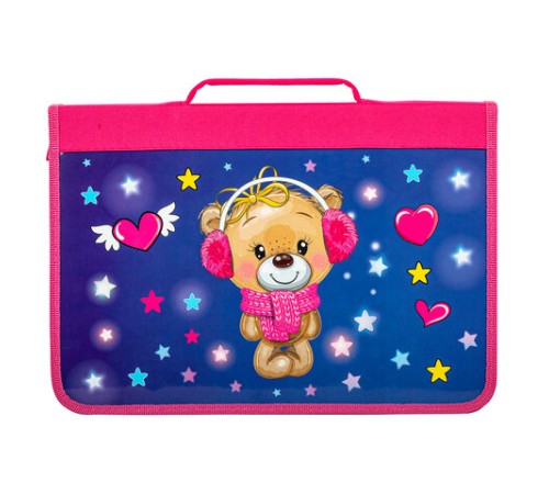 Папка для труда на молнии BRAUBERG А4 с ручкой, 1 отделение, картон, органайзер, 