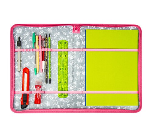 Папка для труда на молнии BRAUBERG А4 с ручкой, 1 отделение, картон, органайзер, 