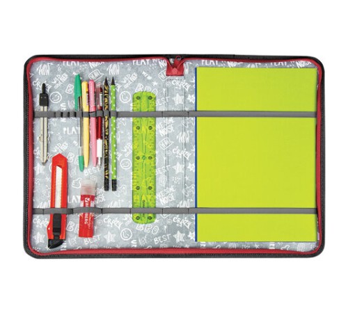 Папка на молнии BRAUBERG А4 с ручкой, с органайзером, 1 отделение, 