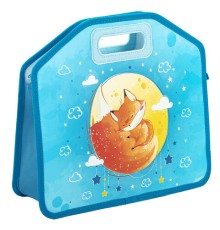 Папка-сумка ЮНЛАНДИЯ, 1 отделение, фетровые ручки, 34х30х11 см, 