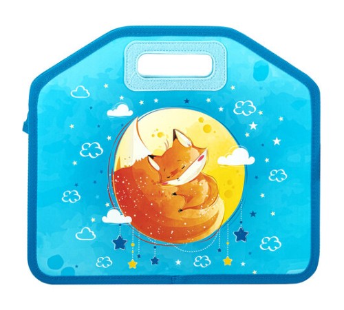 Папка-сумка ЮНЛАНДИЯ, 1 отделение, фетровые ручки, 34х30х11 см, 