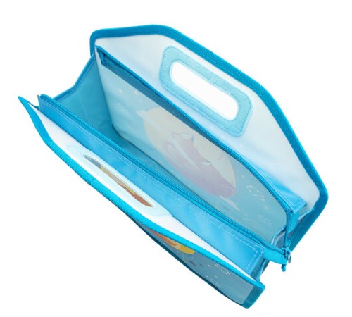 Папка-сумка ЮНЛАНДИЯ, 1 отделение, фетровые ручки, 34х30х11 см, 