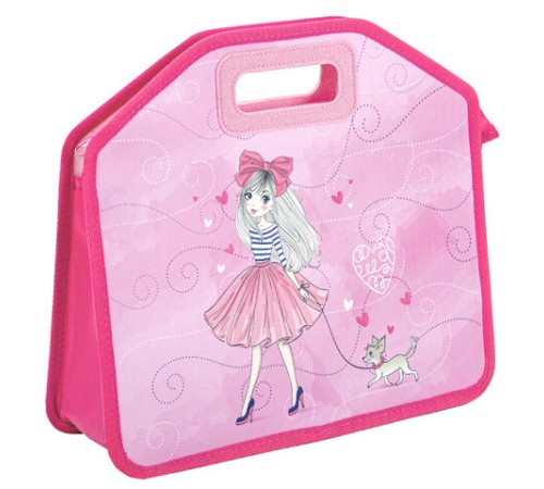 Папка-сумка ЮНЛАНДИЯ, 1 отделение, фетровые ручки, 34х30х11 см, 