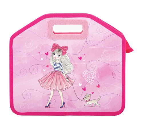 Папка-сумка ЮНЛАНДИЯ, 1 отделение, фетровые ручки, 34х30х11 см, 