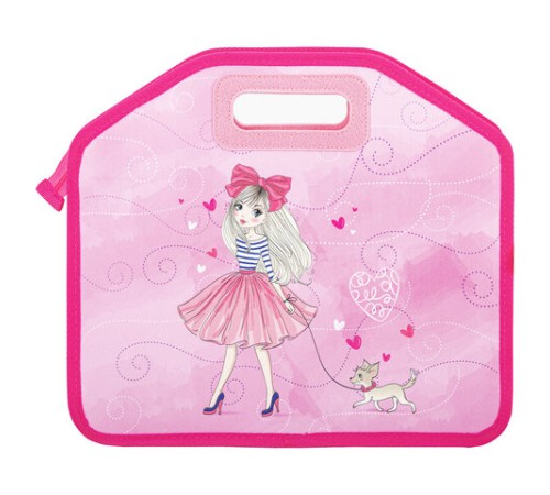 Папка-сумка ЮНЛАНДИЯ, 1 отделение, фетровые ручки, 34х30х11 см, 