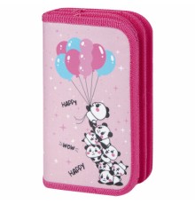 Пенал ЮНЛАНДИЯ, 3 отделения, полиэстер, 19х11 см, 