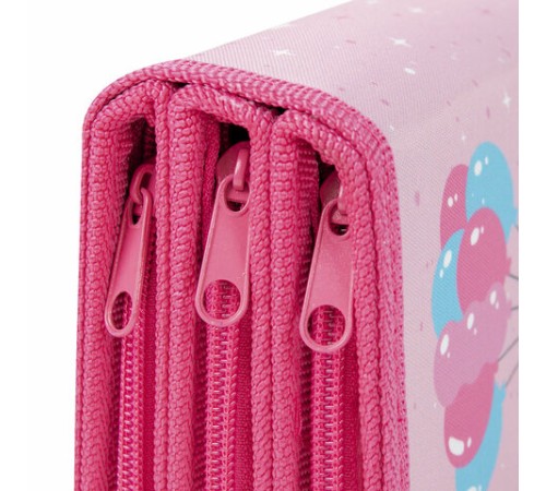 Пенал ЮНЛАНДИЯ, 3 отделения, полиэстер, 19х11 см, 