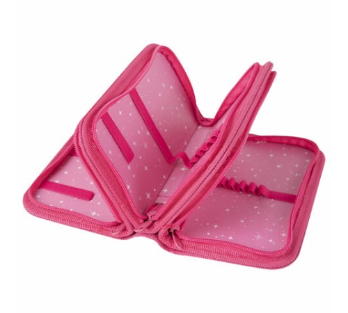 Пенал ЮНЛАНДИЯ, 3 отделения, полиэстер, 19х11 см, 