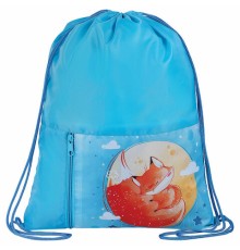 Мешок для обуви ЮНЛАНДИЯ, карман на молнии, 33х42 см, 