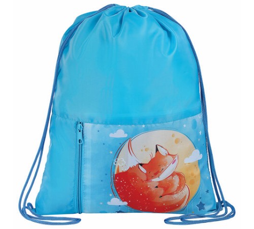 Мешок для обуви ЮНЛАНДИЯ, карман на молнии, 33х42 см, 