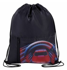 Мешок для обуви ЮНЛАНДИЯ, карман на молнии, 33х42 см, 