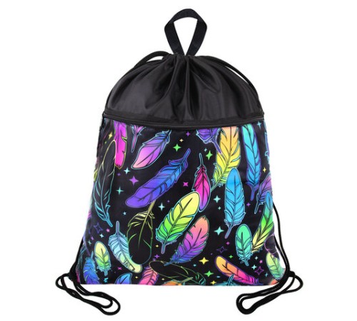 Мешок для обуви BRAUBERG БОЛЬШОЙ, с ручкой, карман на молнии, сетка, 49х41 см, 