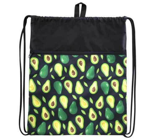 Мешок для обуви BRAUBERG БОЛЬШОЙ, с ручкой, карман на молнии, сетка, 49х41 см, 