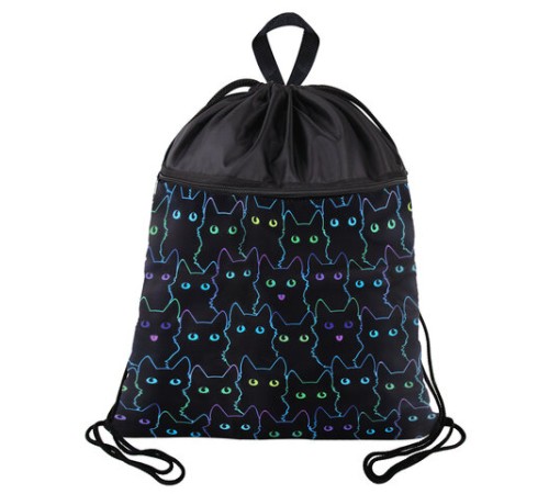 Мешок для обуви BRAUBERG БОЛЬШОЙ, с ручкой, карман на молнии, сетка, 49х41 см, 