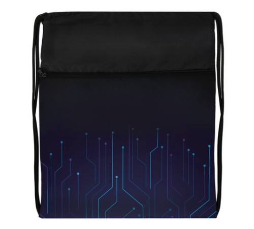 Мешок для обуви BRAUBERG БОЛЬШОЙ, с ручкой, карман на молнии, сетка для вентиляции, 49х41 см, 