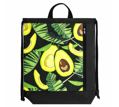 Мешок для обуви ЮНЛАНДИЯ, с ручками, боковой карман на молнии, 46х36 см, 