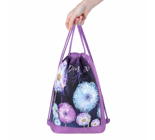 Мешок для обуви ЮНЛАНДИЯ с ручками, боковой карман на молнии, 46х36 см, 